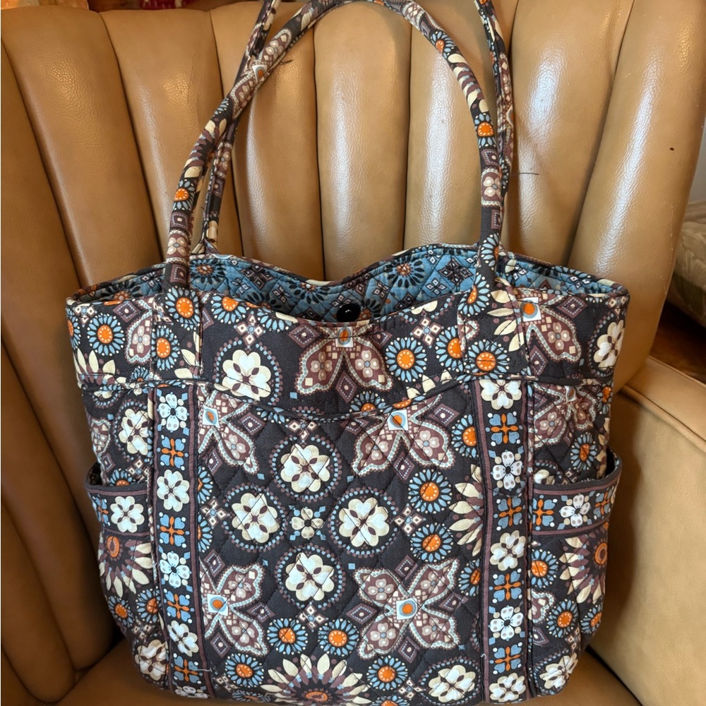 Vera Bradley Tote Bag - Brown and Orange